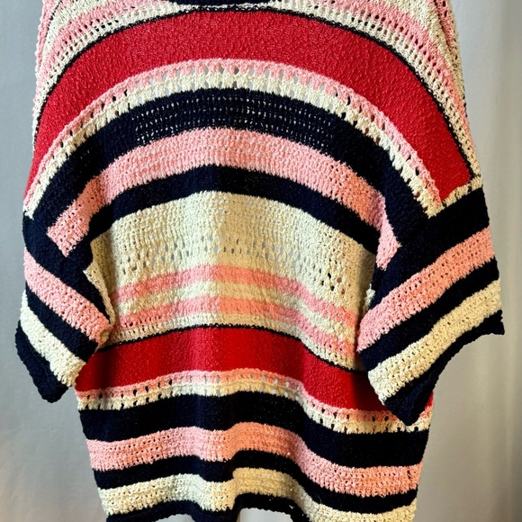 Lane Bryant Short Sleeve Knit/Crochet Open Front‎ Cropped Cardigan size 18/20 - Picture 7 of 8